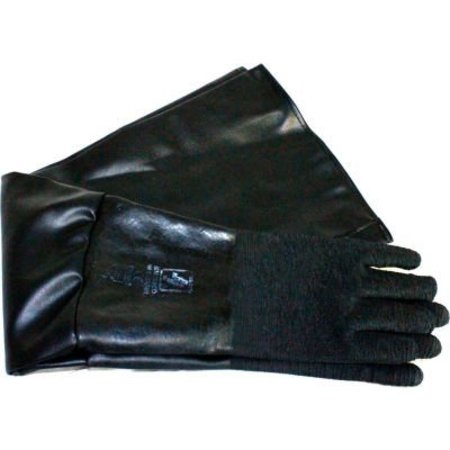 S AND H INDUSTRIES ALC 40250 Cloth Lined Blast Gloves, Rubber 40250